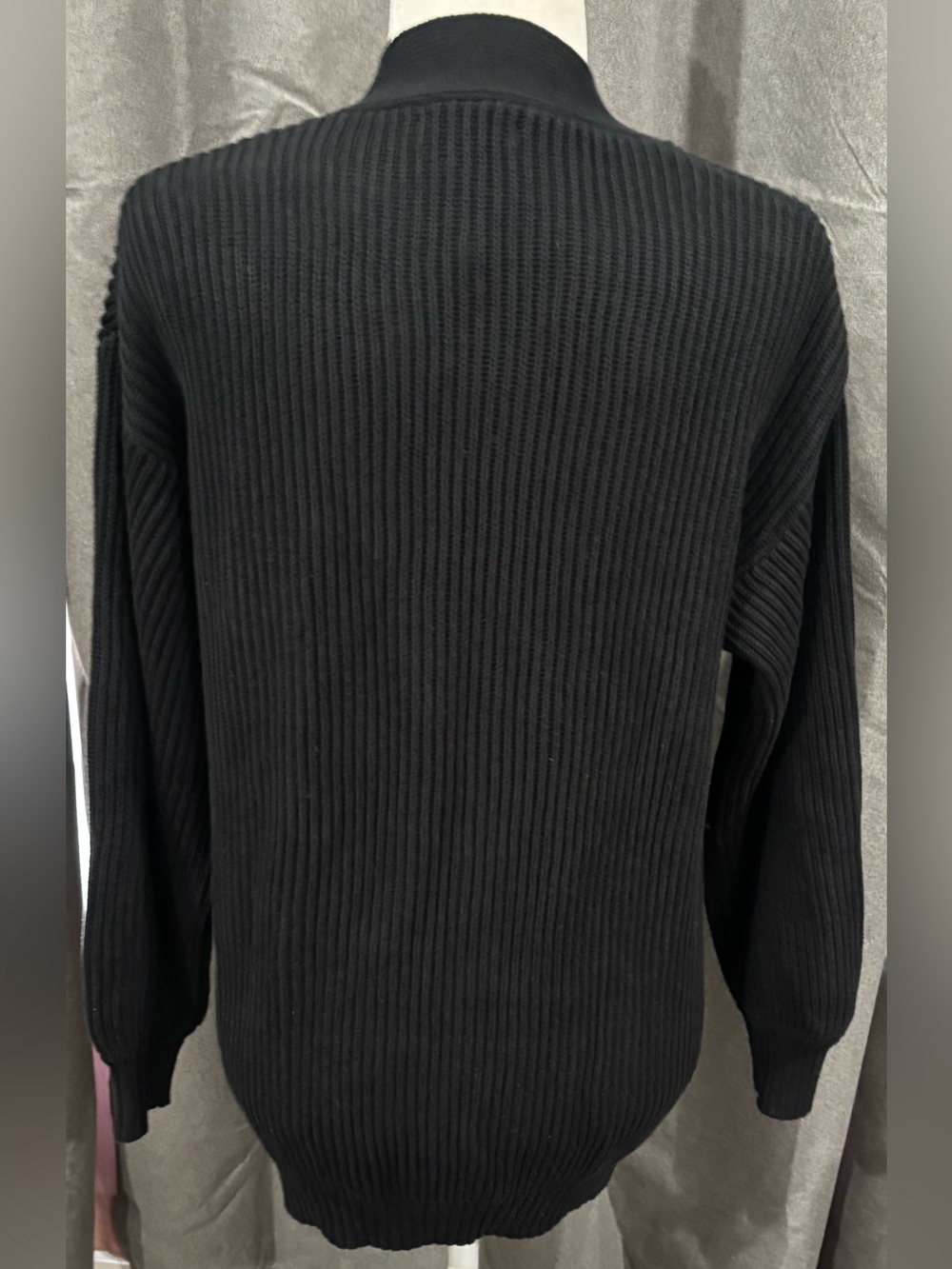 NWT Quince 100% Organic Cotton Oversized Cardigan Black Small Casual Minimalist - Picture 7 of 14